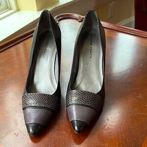 Ellen Tracy Black and Silver Heels